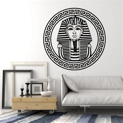 Vinyl Wall Decal Pharaoh Mask Ancient Egypt Tutankhamun Stickers Mural — Wallstickers4you