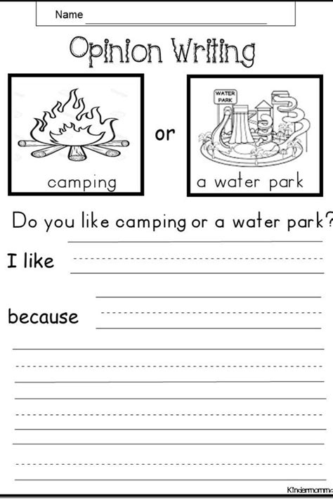 Opinion Writing Prompts 1st Grade