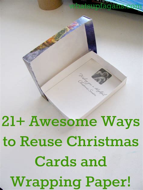 Diy Recycling Christmas Cards Or Old Holiday Cards And Wrapping Paper