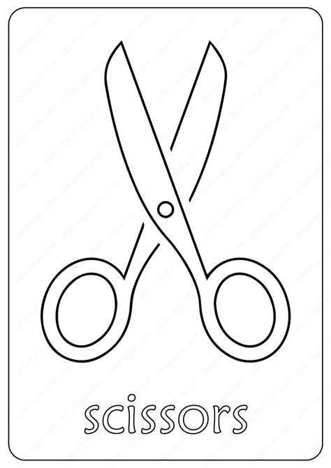Printable Scissors Outline Coloring Pages Free Printable Scissors Coloring Painting Drawing