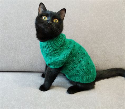 Hand Knitted Cat Sweater Jumper For Cat Pet Sphynx Cat Sweater Etsy