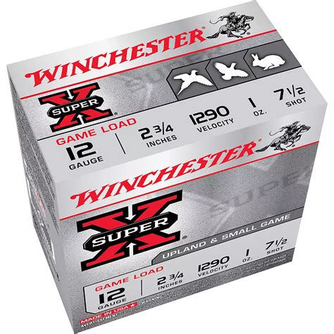 winchester super x lead shot dove and game load 12 gauge shotshells 25 rounds academy