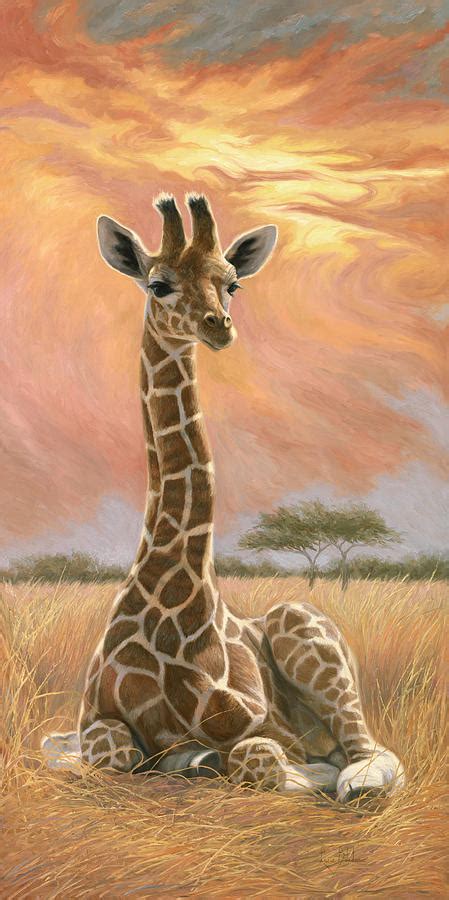 Newborn Giraffe Painting By Lucie Bilodeau