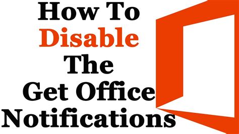 How To Disable The Get Office Notifications In Windows 10 Youtube