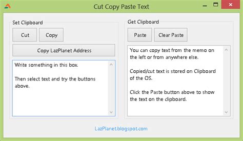 The clip utility is a tool that has been built pairing the clip tool with the capabilities of powershell piping and you have a very nice way of getting text out of the shell and into a text editor. How to Cut Copy Paste Text with code | LazPlanet