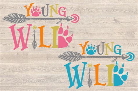 Download Young Wild SVG Bear Paw Arrow Stay One Birthday baby onesie 1536s By HamHamArt | TheHungryJPEG.com