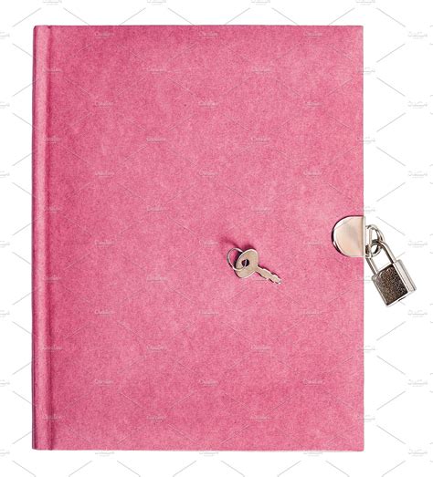 Pink Diary Book With Lock And Key Business Images ~ Creative Market