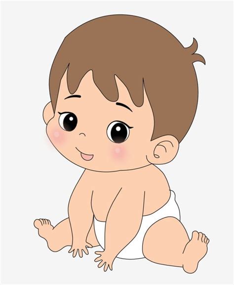 Ilustração Dos Desenhos Animados De Bebê Usando Fralda Clipart De Bebê