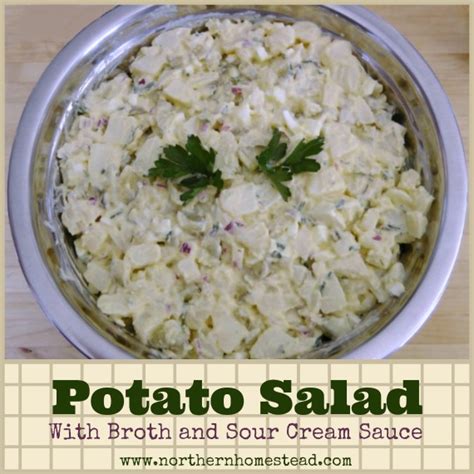 Looking for the best potato salad recipe you've ever made? Potato Salad with Broth and Sour Cream Sauce - Northern ...