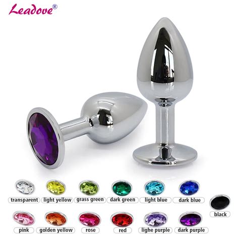 50pcslot Small Size Metal Crystal Anal Plug Stainless Steel Booty