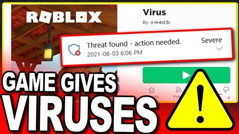 Roblox Game Gives Computer Virus Youtube