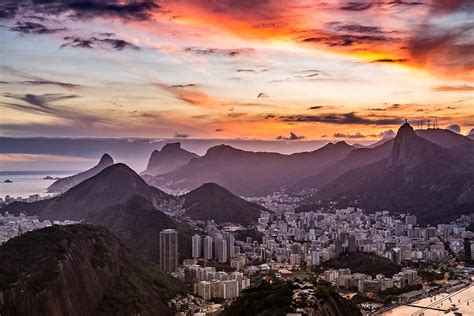 Sunset Over Rio De Janeiro Photograph By Desiree Silva