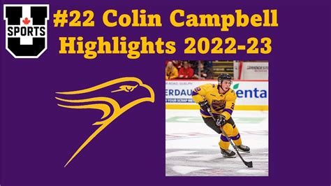 Colin Campbell 2022 23 U Sports Highlights Youtube