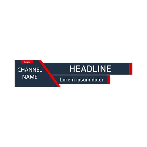 News Lower Third Royal Design For Television Channels The Rectangular