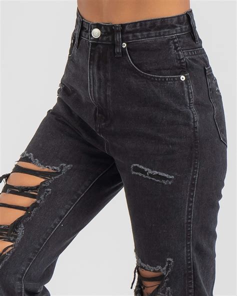 Ziggy Denim Meet My Mum Jeans In Ashes To Ashes Super Trash Fast Shipping And Easy Returns