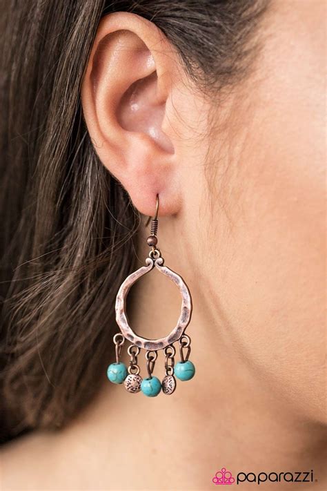 Paparazzi Jewelry Image By Zakiya Otis Copper Earrings Jewelry Earrings
