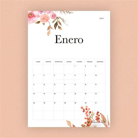 Papelería Para Imprimir Calendarios ¡organiza Tu Año Con Estilo