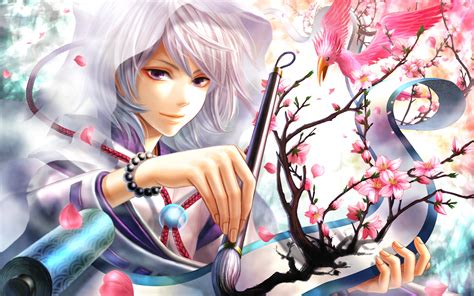 Use a pencil and draw a stick figure. Beautiful painter anime boy - real tree on the paper