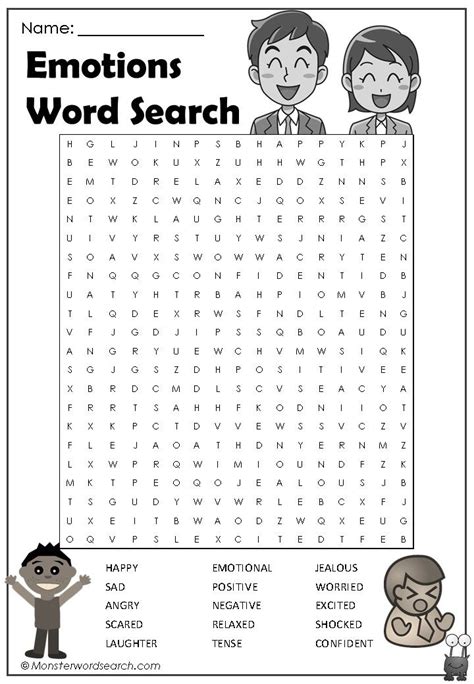 Cool Emotions Word Search Emotion Words Emotions Feelings And Emotions