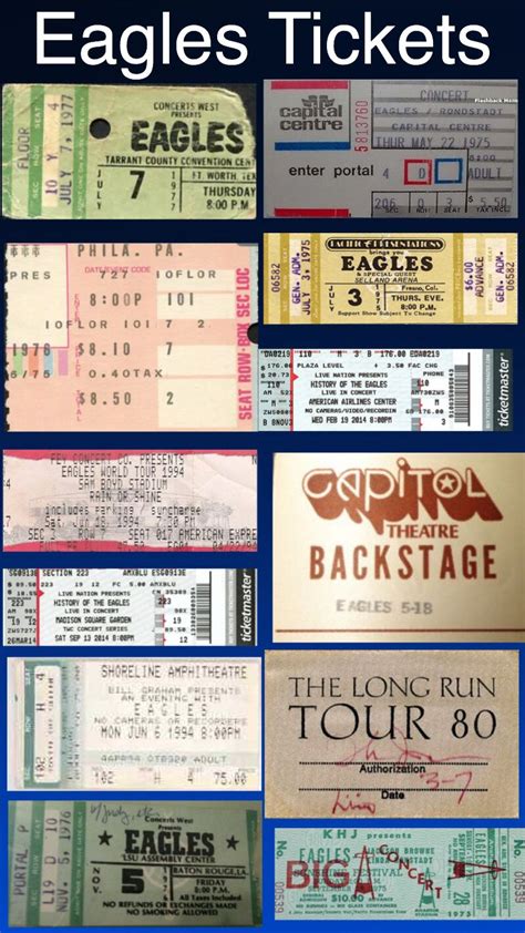 Eagles Tickets And Backstage Passes Eagles Music Eagles Band Southern