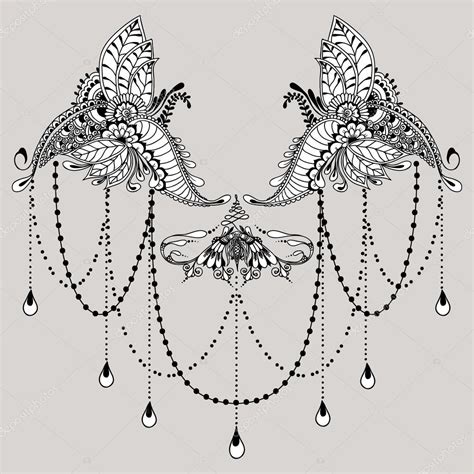 Pin von isis alhena auf alles. Mehndy Blumen Tattoo-Vorlage - Vektorgrafik: lizenzfreie ...