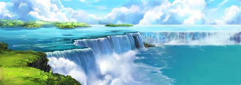 Anime Falls 壁纸 And 背景 2549x900 Id719581 Wallpaper Abyss