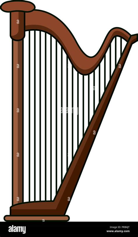 Harp Instrument Cartoon Stock Vector Image And Art Alamy