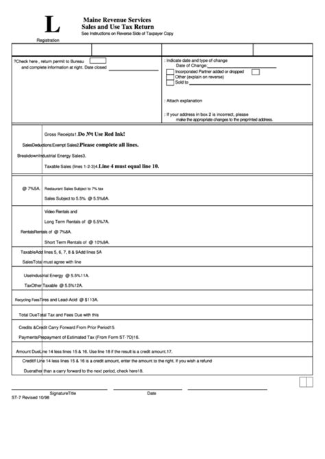 Novices and sales tax nerds alike continue to ask this question every day. Form St-7 - Sales And Use Tax Return - Maine Revenue ...