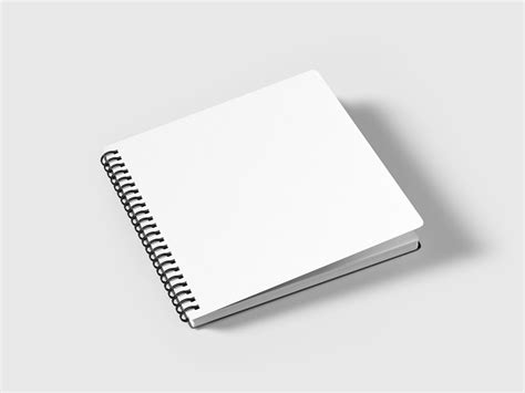 Free White Spiral Notebook Mockup Psd Psfreebies