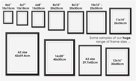 Standard Large Frame Sizes