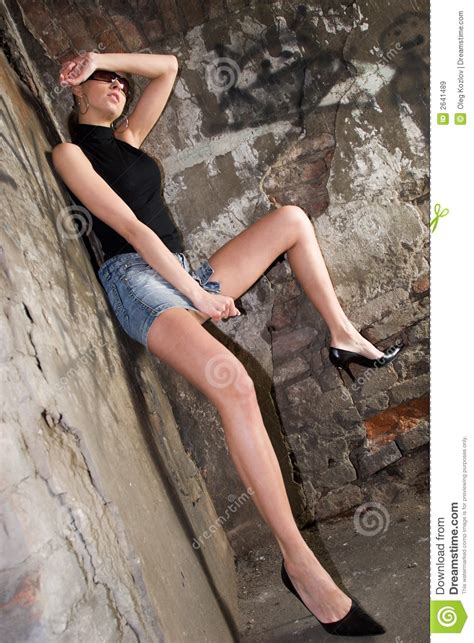 Long Legs In Short Skirt Royalty Free Stock Images Image
