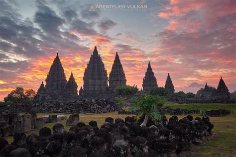 Sunset At Prambanan Temple Indonesia