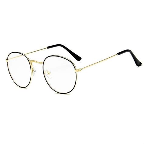 Curtain Round Glasses Frame Woman Retro Myopia Optical Frames Metal