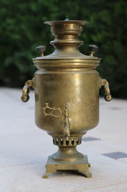 Museum Rare Antique Imperial Russian Brass Samovar Marked 1904 Duple