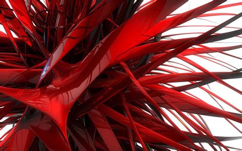 Red And Black Abstract Digital Wallpaper Digital Art Shapes Render