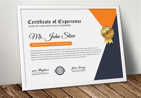 Trendy unique achievement certificate template with… Word Format Certificate Template | Creative Stationery ...