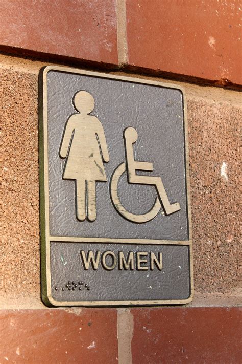 Womens Restroom Sign Brass Plaque Picture Free Photograph Photos