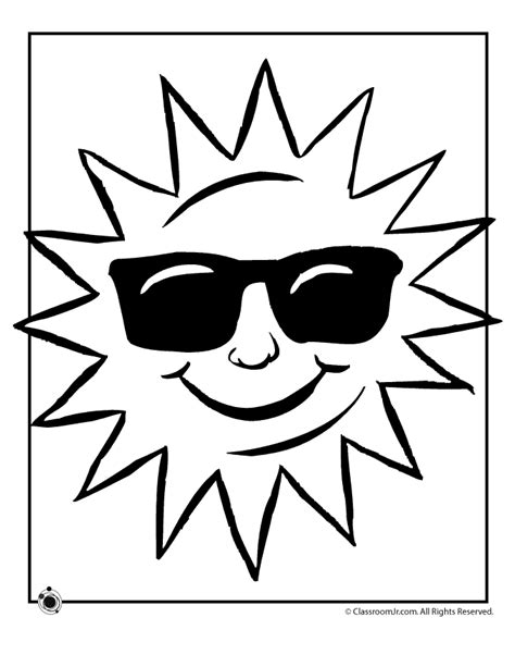 Happy Sun Coloring Page Coloring Pages
