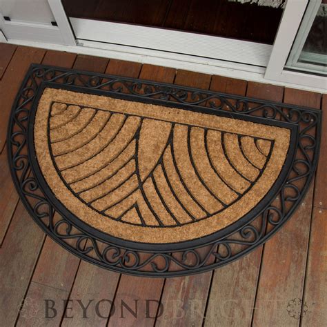 Heavy duty rubber mat pvc edge door entrance barrier hard wearing dust large rug. DoorMat 75x120cm LARGE HALF MOON Coir Heavy Duty Door Mat ...