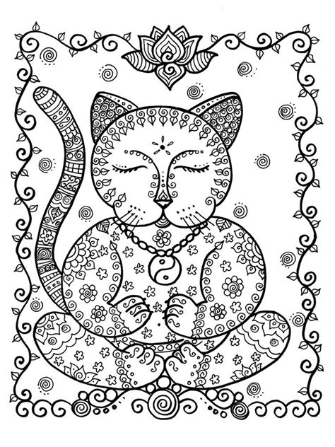 Mermaid Cat Colouring Pages - Best SVG Cutting File