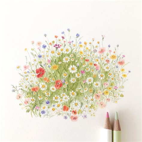 Colored Pencil Flowers The Creativemindclass Blog