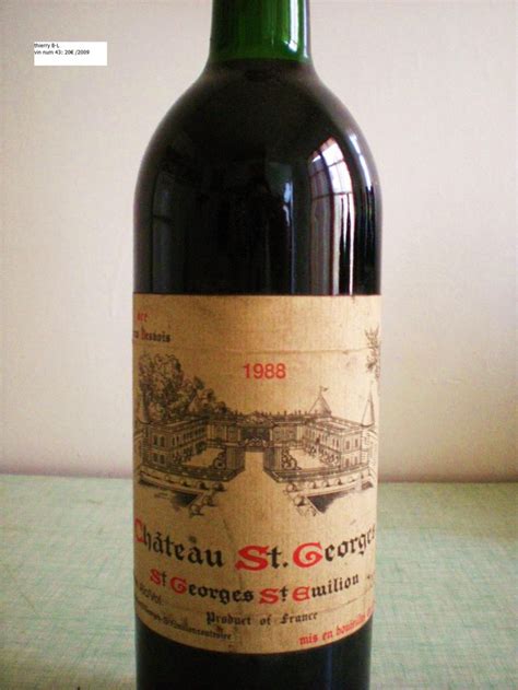 Aside from this system, there. Bordeaux wine: chateau saint georges 1988 , grand cru ...