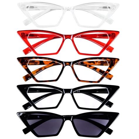 Reading Glasses Fancy Cat Eye Specs 5 Pack For Women