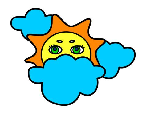 Dibujo De Sol Y Nubes Pintado Por Marisoni En El Día 12 10