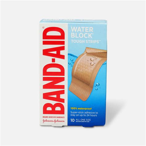 Band Aid Adhesive Bandages Extra Large Tough Strips Waterproof 10 Ea