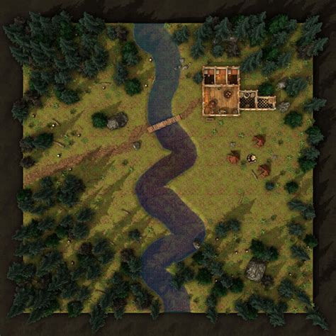 8k Forest Tavern Battle Map Dnd Battle Map Dandd Battlemap Etsy