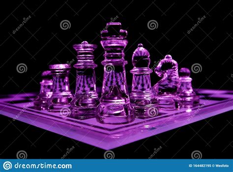 Glass Chess Set Stock Image Image Of Bishop Games 164482195