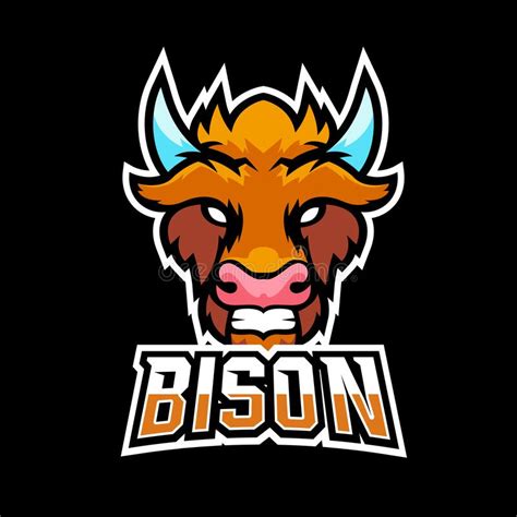 Bison Sport Or Esport Gaming Mascot Logo Template For Your Team Stock