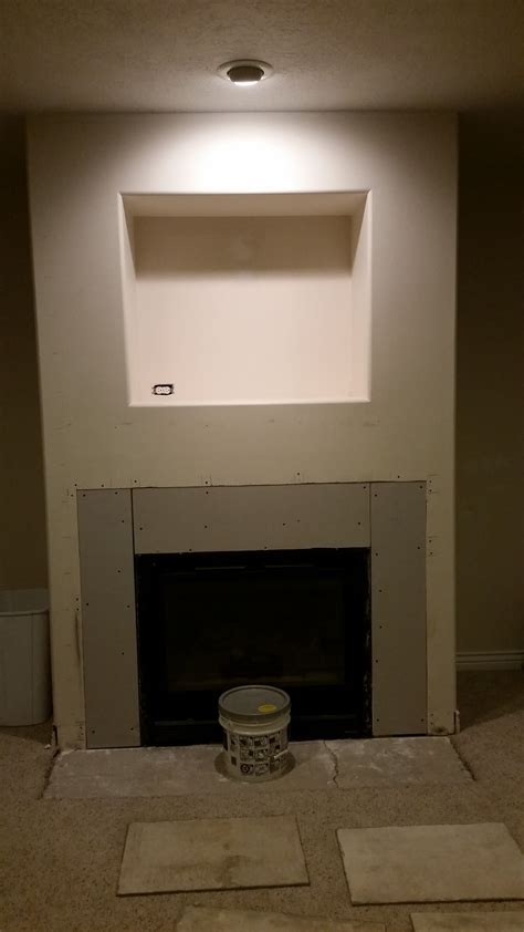 After Removing Mantel And Granite Surround Diy Using The Acrylpro