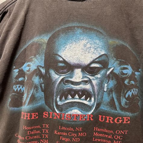 2002 The Sinister Urge Tour Rob Zombie Shirt Black Si Gem